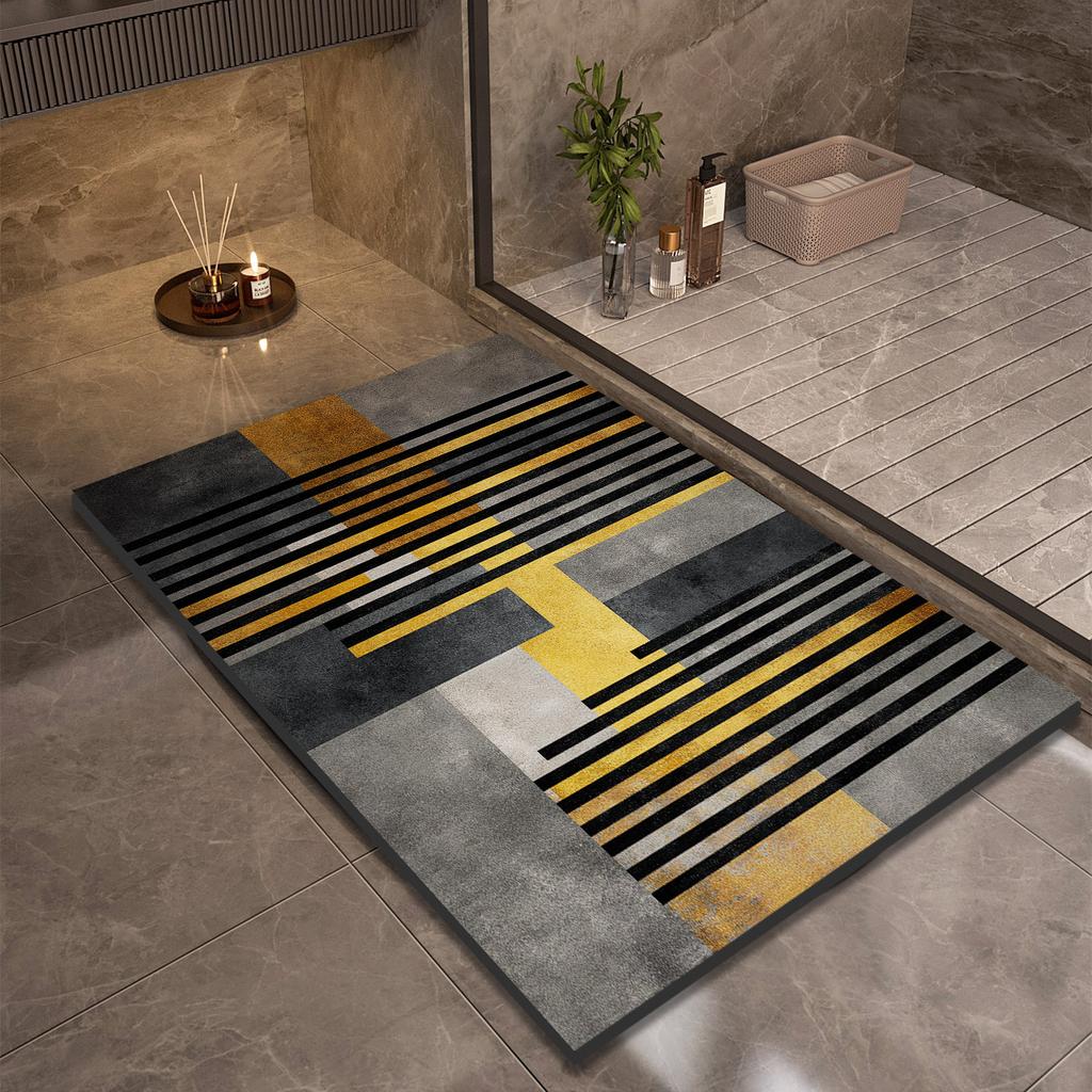Diatomite Bath Mat Super Absorbent Bathroom Rug Shower Foot Mats Non Slip Quick Dry Toilet Room Carpet Doormat