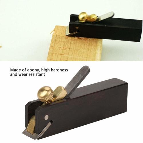 Ebony Mini Plane, Mini Planer for Surface and Flat Surfaces, Crafting, Made of Ebony, High Hardness, Wear Resistant, 75mm Long, DIY, Compact