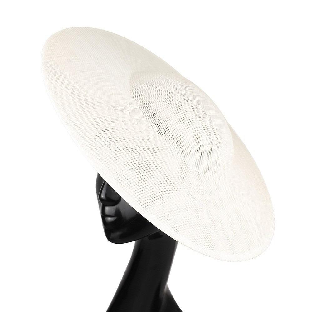 Solid Color Mesh Hat Wide Brim Masquerade Top Hat Fashion Vintage Fascinator Hat  Girl