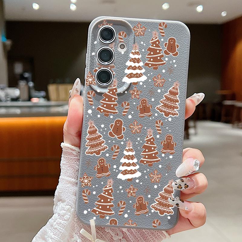 Мини-чехол с рождественской елкой для Samsung Galaxy S25 S24 S22 Ultra S23 FE A17 A56 A36 A26 A55 A16 A15 A25 A54 5G Мягкий чехол для телефона из ТПУ