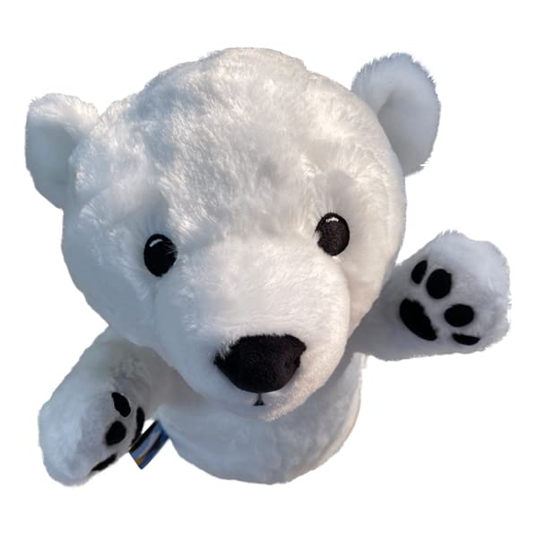 dinofactory Anagom Golf Headcover Polar Bear Driver Headcover with Lovely White Paw,