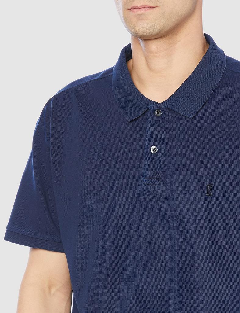 Поло Edwin с коротким рукавом, однотонное (Выцветший)