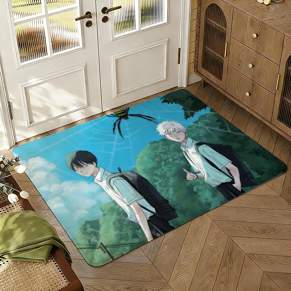 Anime The S-Summer H-Hikaru Died Floor Mat Soft Thickened Absorbent Non-Slip Bedroom Living Room Door Mat Home Flannel Rugs
