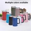 700ML Beer Stein Double Wall Insulation Stainless Steel Coffee Mug Thermal Tumbler for Hot Cold Drinks Big Grip Shatterproof Adventure Drinking Cup