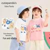 Kaka Panda Cartoon Short Sleeve Baby T-Shirt