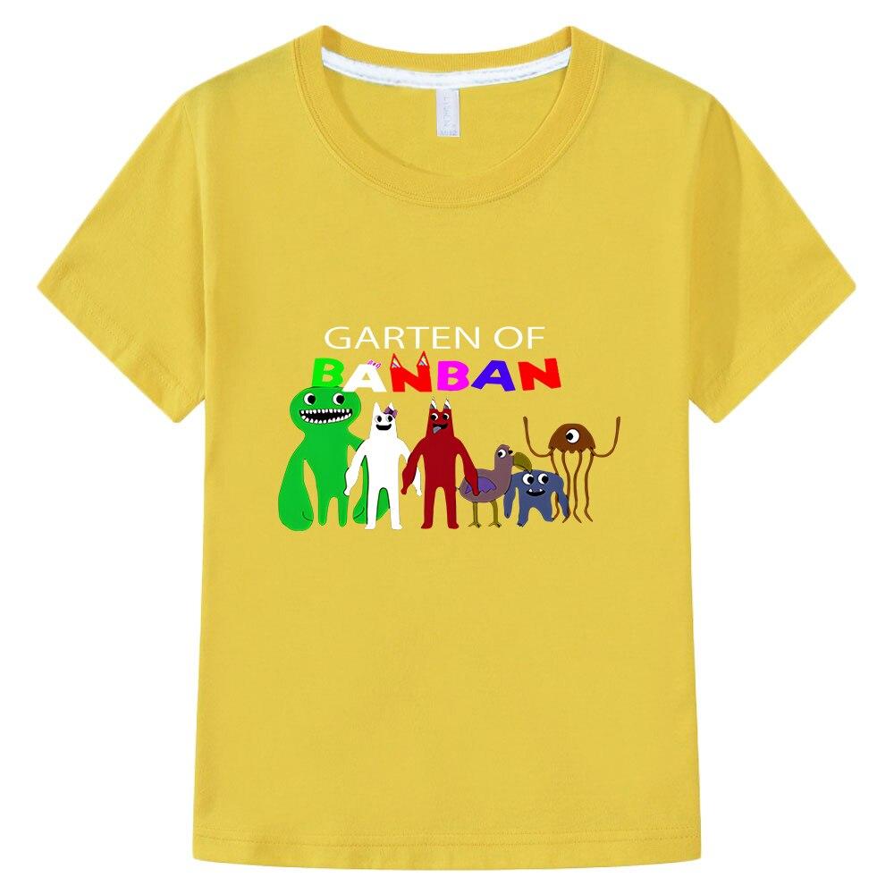 Garden of Banban Game T Shirt Kids 100%Cotton Boy Girl Summer Short-Sleeved T-shirts Girls Clothes T Shirt for Kids Boy 10 Years Anime Cartoon T-shirt