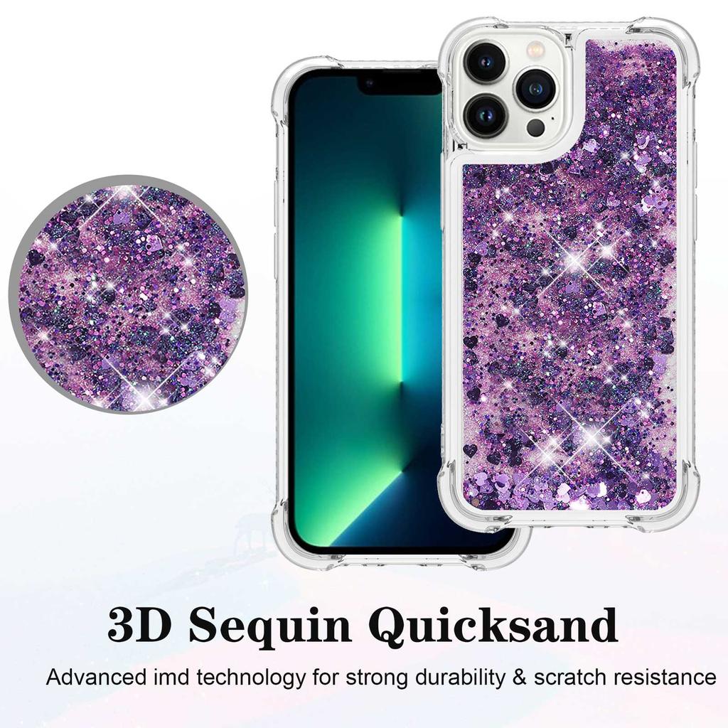 Противоударный чехол для телефона с красочным блестящим градиентом и жидким зыбучим песком для iPhone 15 14 Plus 13 12 11 Pro Max для Samsung S24 S23 S22 S21 Ultra Plus A15 A25