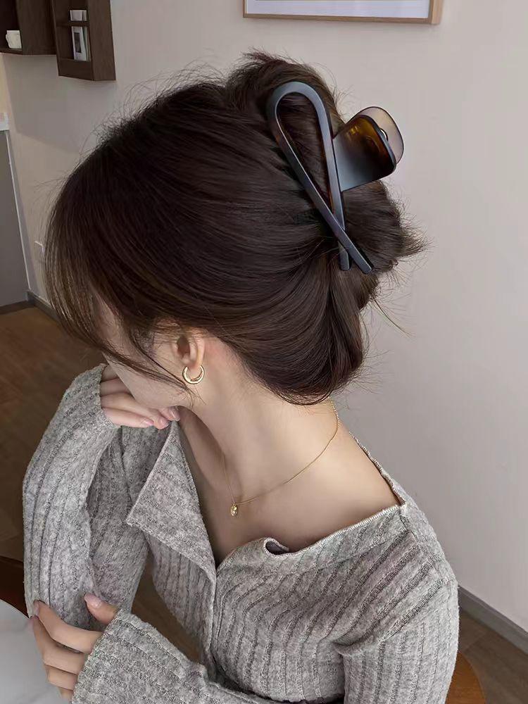 Корейская ретро большая заколка-краб для густых волос - Заколка-краб для волос высокого класса для прически пучок 2025