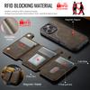 MAGKING K3 Series For iPhone 16 Pro Case Compatible with MagSafe Wallet PC+TPU+PU Phone Cover