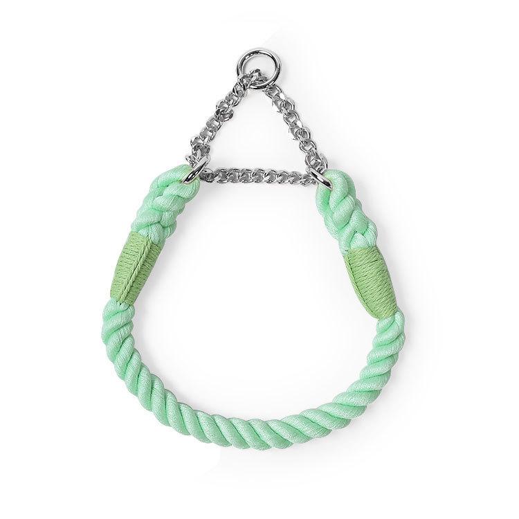 Плетеная собачья поводок и ошейник-цепочка P ручной работы для маленьких и средних собак