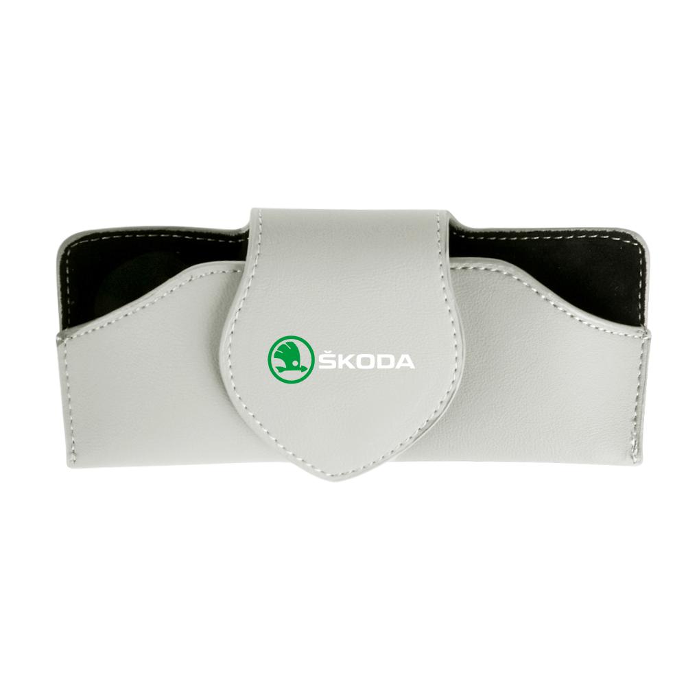Car Glasses Frame Sun Visor Sunglasses Storage Fastener Holder For Skoda S Octavia 2 3 Fabia A7 Rapid Superb Kamiq Kodiaq VII