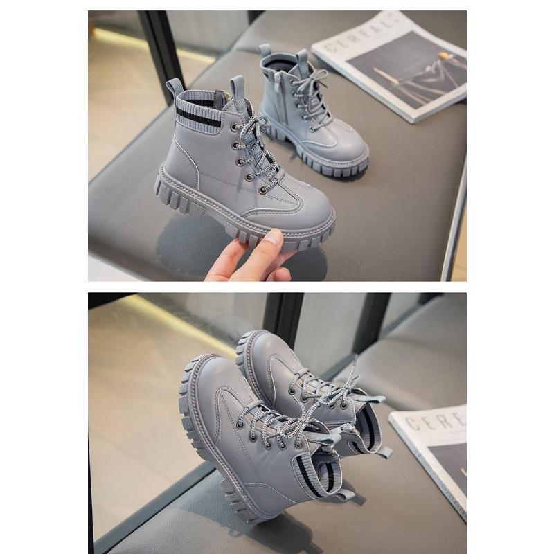 Новые модные ботинки Martin для мальчиков, детские повседневные ботинки с мягкой подошвой, короткие ботинки для детей среднего и старшего возраста, ботинки для начальной школы, одинарные ботинки