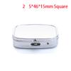 1Pc Waterproof Metal Pill Organizer Portable Round Square Pill Box Pill Container Weekly Pill Splitter Box