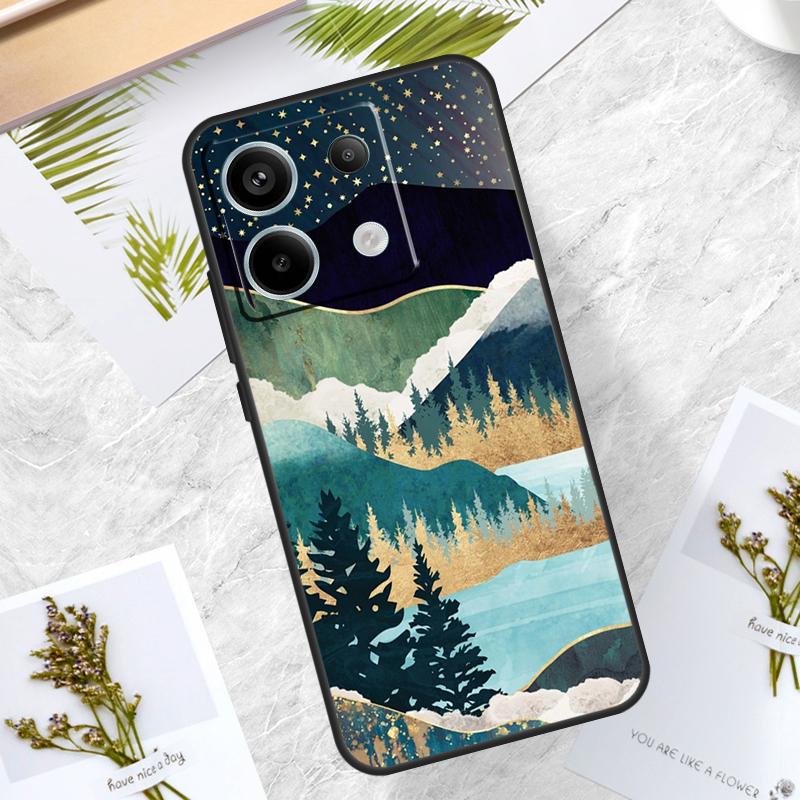 Star Lake Mountains Case For Xiaomi Redmi Note 14 Pro 12 11 10 13 15 Pro Plus Redmi 15 14C 10C 12C 13C 15C Cover
