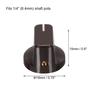uxcell Knobs, Shaft Hole Guitar Ampere Effect Pedal Knobs, Pointer Control Knobs with Set Screws, Coffee, 6.4mm, 5 Pieces