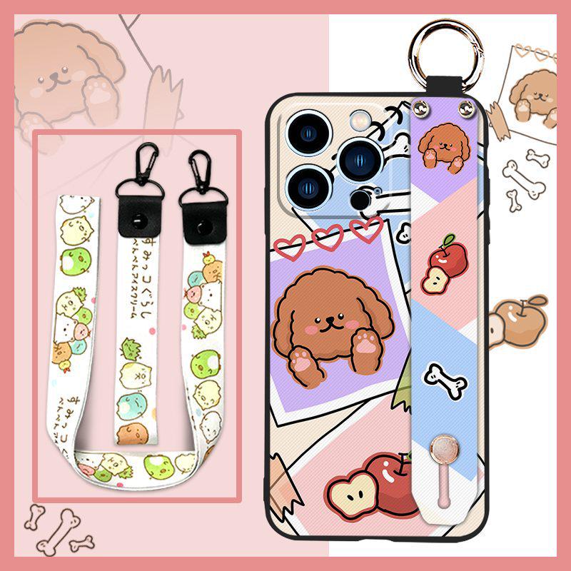 Мультяшный браслет для iPhone и Samsung и мягкий чехол-шнурок для Huawei Oppo