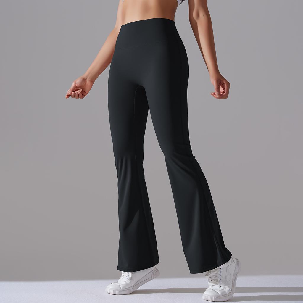 Classic Solid Color Flare Pants Yoga Pants Women Slimming Hip High Waist Elastic Training Wide Leg Fitness Pants Women