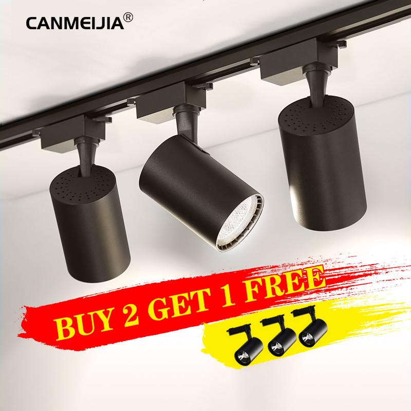 3pcs Led Track Lights Lamp 220V COB Track Lighting Fixture 12/20/30W/40W Spotlights Rail Spots Light Lamps for Shop Home Kitchen