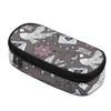 Pencil Bag Neat Design Durable 300D Polyester Smooth Zipper with Main Compartment Mesh Pocket and Pen Slots for Teens and Students