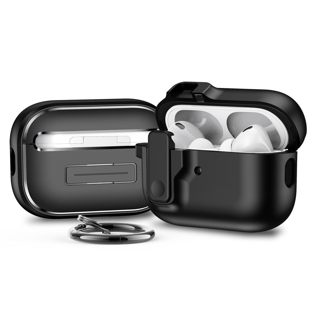 Для AirPods 4 / AirPods 1/2/3 AirPods Pro 2 Поколения 2-го 1-го Чехол с надежным замком-клипсой Жесткий чехол-крышка с брелоком