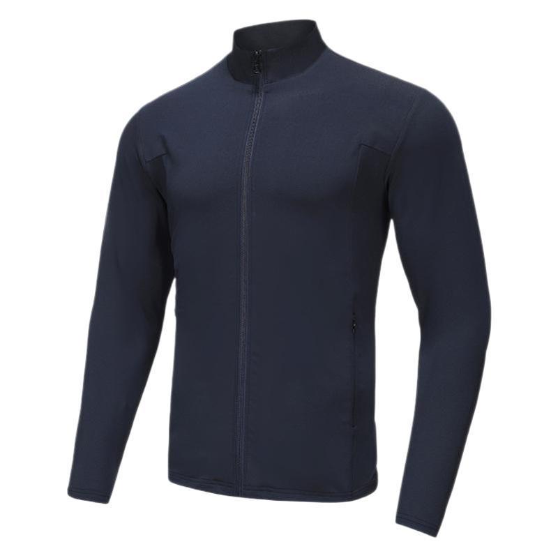 Windproof Quick-Dry Long Sleeve Running Jacket - Men's Thin Stand Collar Sports Cardigan for Spring & Autumn Outdoor Training