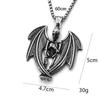 Skeleton with Wings Pendant Pendant, Trendy Men and Women Wearing Titanium Steel Jewelry
