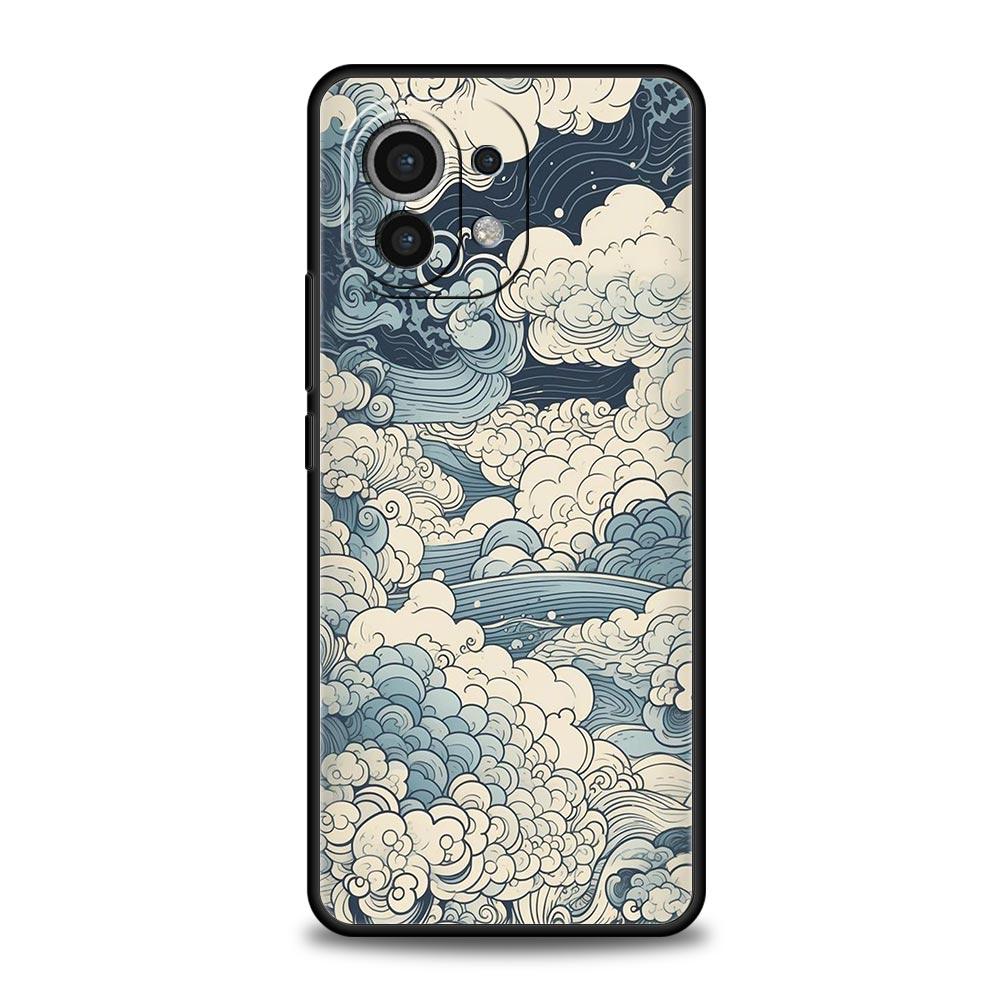 Японский пейзаж Чехол для телефона Для Xiaomi 14 13T 12T Pro 12 13 11 Ultra Mi Note 10 Lite 10T 5G 11X Pro 11T 11i 9T Силиконовый чехол