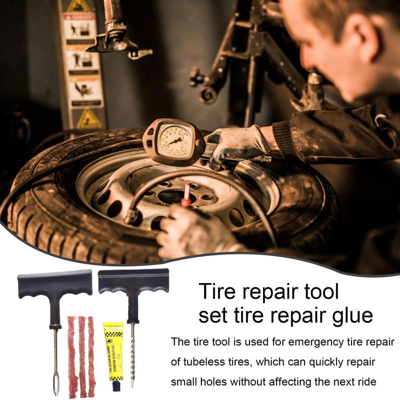 Tire Plug Repair Kit Professional Flat Tire Repair Kit Strong Adhesion Tire Repair Kit Tool Tire Patch Kit For Car Tire Plug