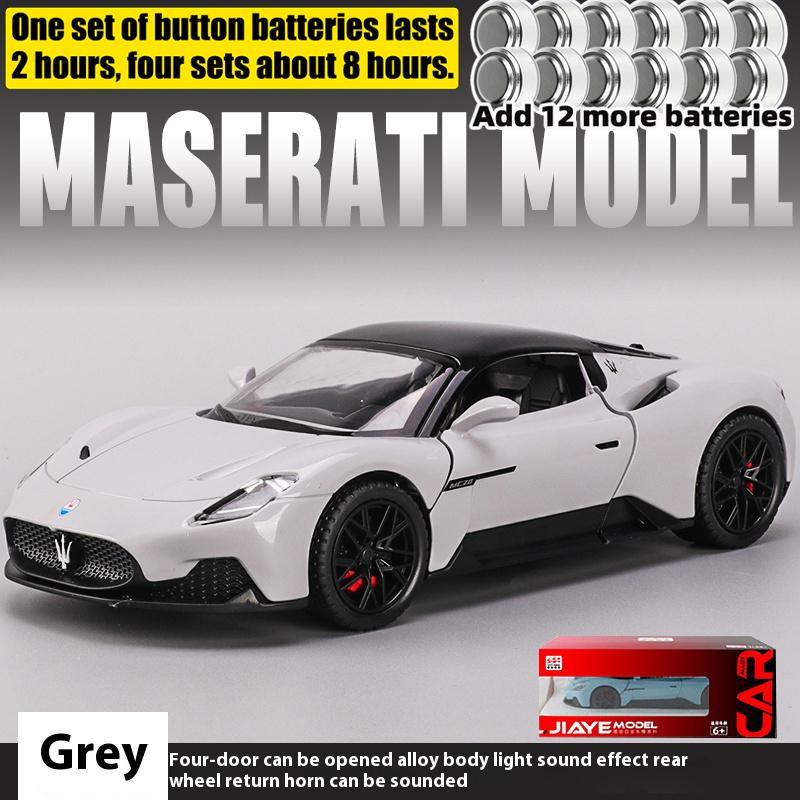 Симуляция 1/22 Maserati MC20 Суперкар Сплав Металлическая Литая Модель Звук и Свет Настольная Коллекция Декоративный Подарок Мальчики Дисплей