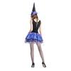 Halloween Adult Sexy Skirt Purple Witch Cosplay Stage Show Costume Real Shot