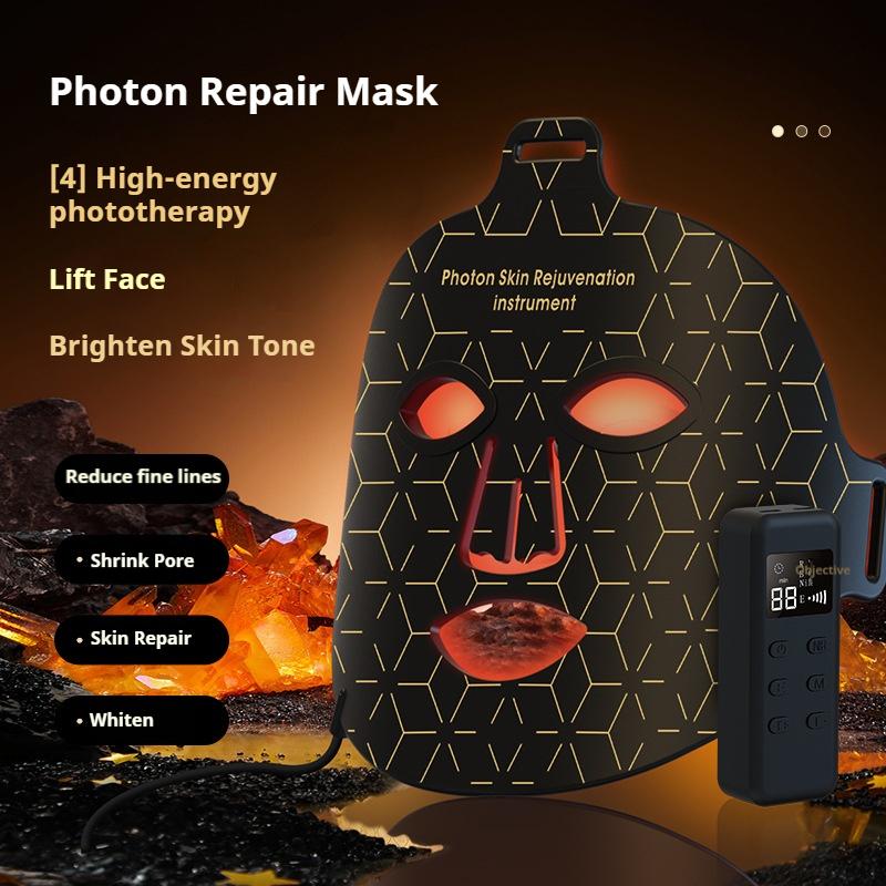 8 цветов светодиодный фотонный силиконовый маска инфракрасная терапия маска для лица косметическая маска для подтяжки лица восстановление кожи осветление тона кожи