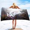 Cute Shepherd Dog Series Seaside Resort Beach Towel Swimming Bath Towel Microfiber Towel