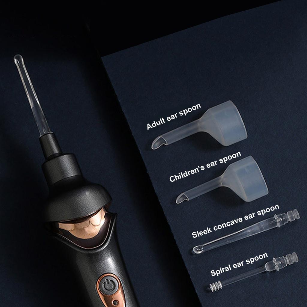 Электрическая лопатка для ушей, перезаряжаемый светодиодный инструмент для чистки ушей, тихий, безопасный, малошумный, портативный очиститель ушей для детей и взрослых