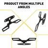Folding License Motorcycle Plate Holder Rear Tail Light Bracket Mount Adjustable
