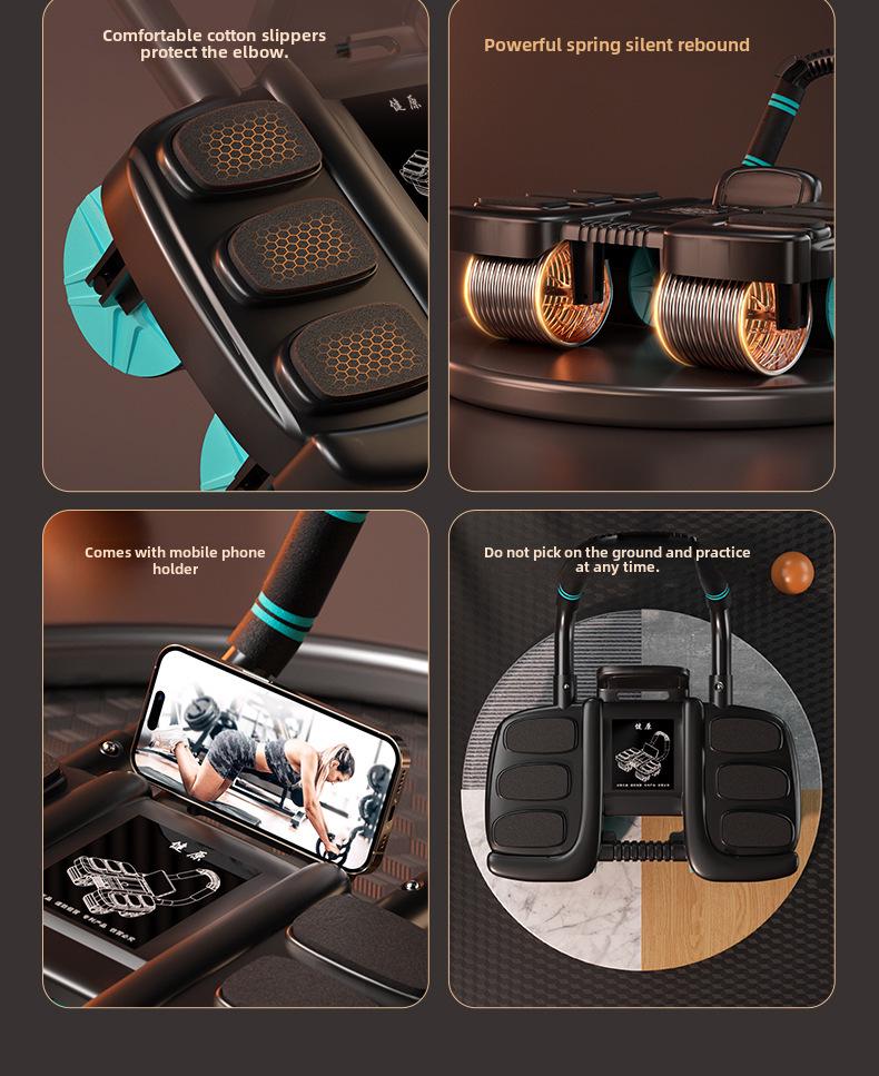 Умное четырехколесное автоматическое колесо для тренировки мышц живота.