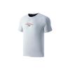 Li Ning Серия для тренировок Логотип-буква Напечатанная Круглый вырез Свитшот Футболка с коротким рукавом Мужские Топы Облачно-белый ATSR033-2