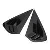 1 Pair Rear Side Window Shutter Cover Trim Glossy Black Scratch Proof Window Louver Side Vent Trim F
