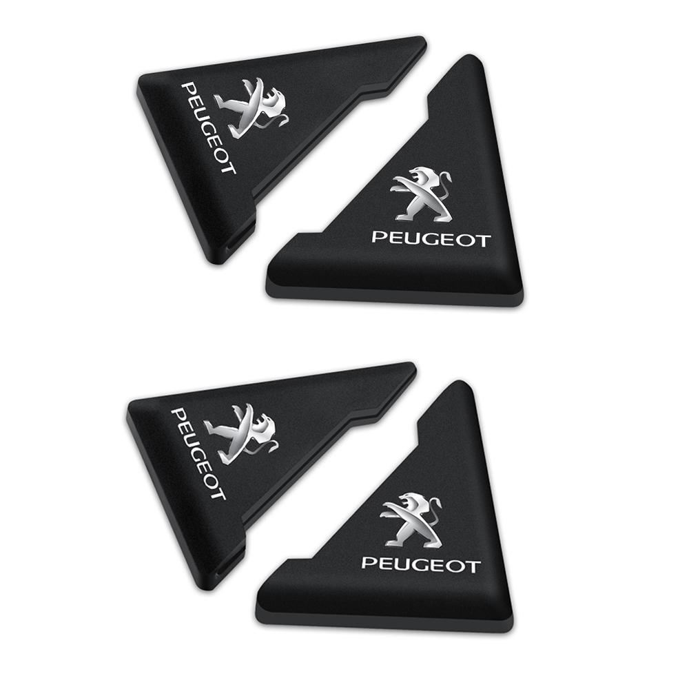 2026 Hot Car Sticker 2/4pcs Car Door Corner Protective Cover Sticker Silicone Guard Covers Auto Accessories For PEUGEOT 206 207 
