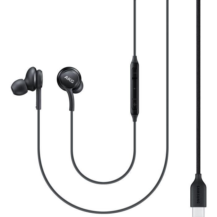 SAMSUNG Ecouteurs câble tissu USB type C Sound by AKG Noir