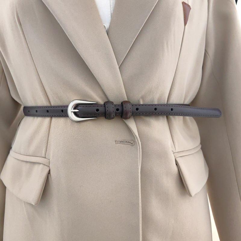 Стиль Минимализм Женский Поясной Ремень Металлическая Пряжка Пояс для Платья Костюма Формирующее Белье