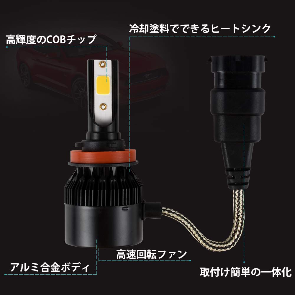 Catland LED Fog Lamp H8 H9 H11 H16 Yellow Yellow
