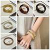 Bohemian Acrylic Bangle Smudging Retro Hand Ring Creative Irregular Wide Bracelet Women