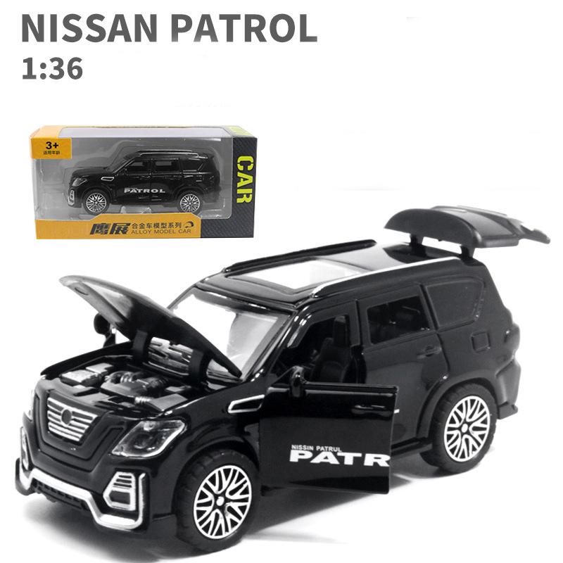 Литая под давлением модель автомобиля Nissan Patrol 1/36, игрушечный автомобиль с откатным механизмом для детей, коллекция подарков для мальчиков и девочек