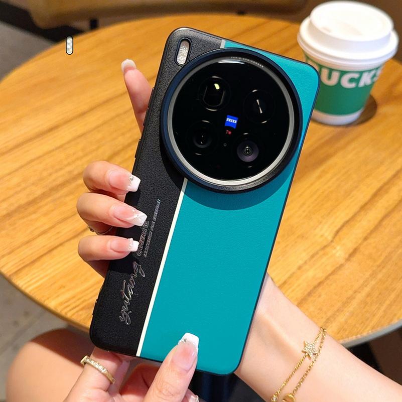 Ночная Молния Флуоресцентная Линия Двухпигментный Кожаный Чехол Для VIVO X200 Ultra X200s X200 Pro mini X100S Pro Защитная Крышка для Объектива