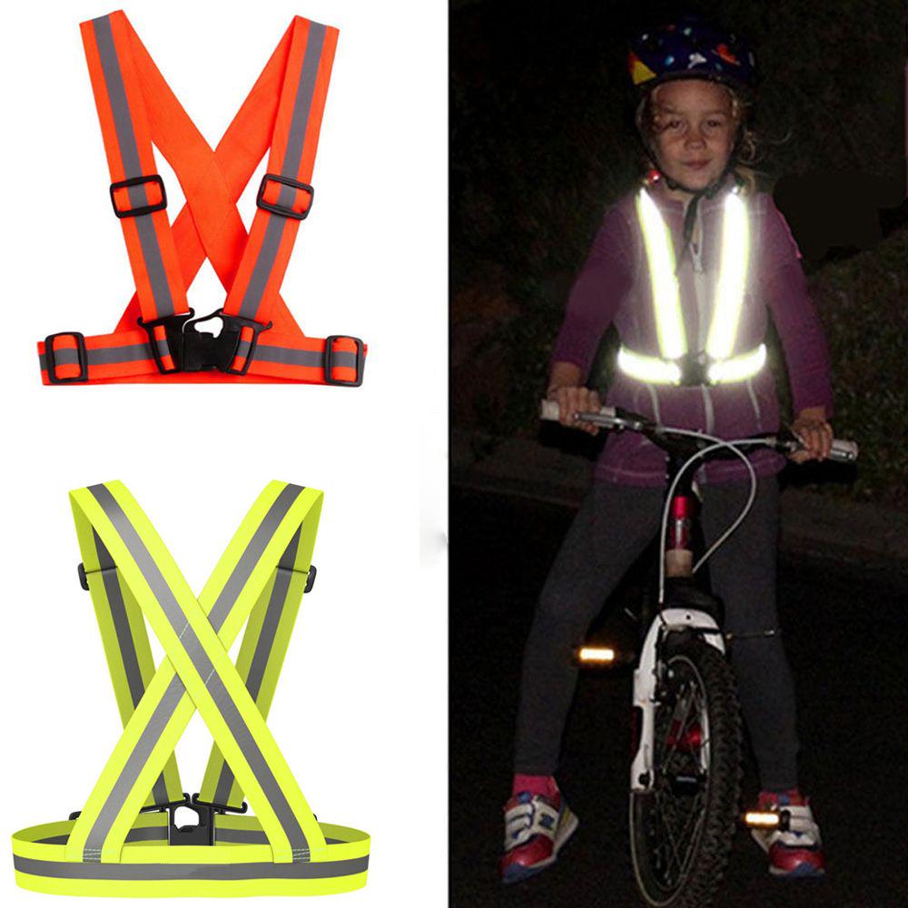 4cm Width Night Lightweight Conspicuous Kids Vest High Visibility Reflective Safety Stripes