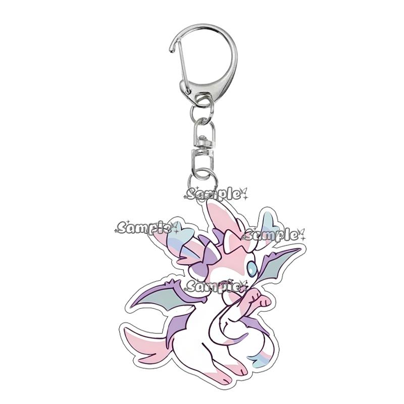 Аниме Персонажи Jolteon Leafeon Sylveon Узор Акриловый Брелок Аксессуары Девочки Мальчики Пары Рюкзак Шарм Брелок Подарки Игрушка