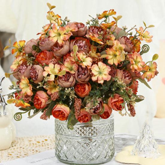 Искусственный цветок, изысканное мастерство, имитация розы, реалистичный цветок из искусственного шелка для домашнего свадебного украшения