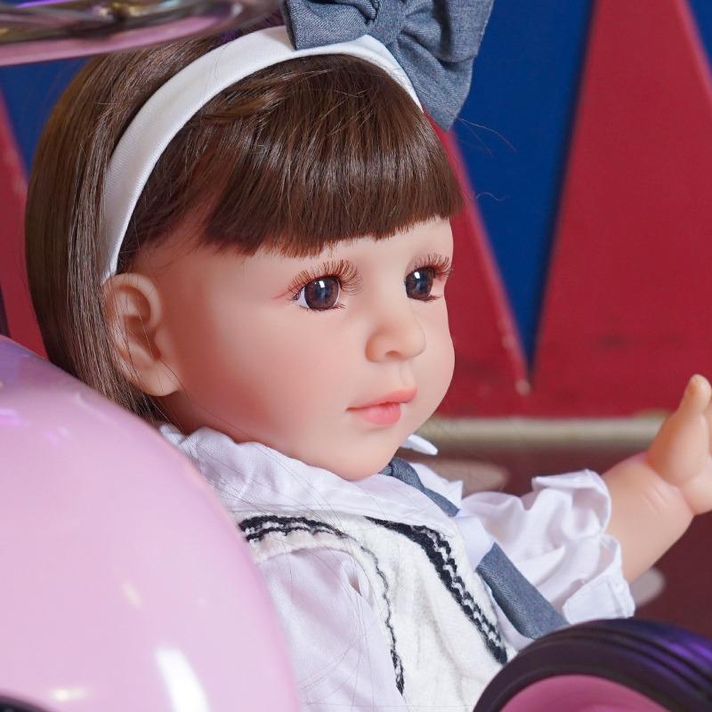 55 см кукла-наряд для младенца из мягкой резины для купания, полностью резиновая кукла-перерождение, игрушка для девочки