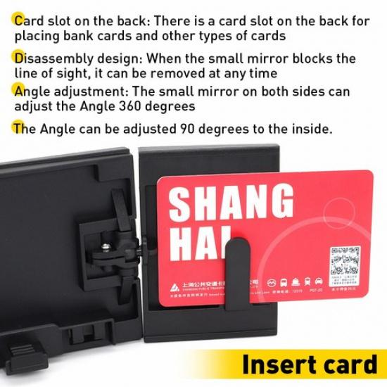 Car Universal Large Vision Interior Rear View Mirror Wide Angle Blindspot pickup