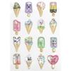 Puffy Stickers - Graine Créative - Ice Creams - 3 Cm - Iridescent - Mixed